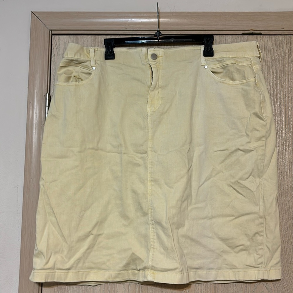 Yellow Denim Skirt